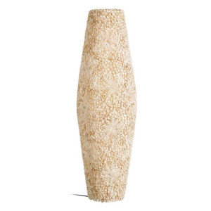 Lampa Stojąca 25 x 25 x 80 cm Biały Naturalne Włókno