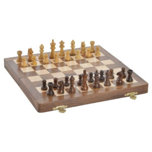 Szachy DKD Home Decor 30 x 30,5 x 2 cm Beżowy Brązowy