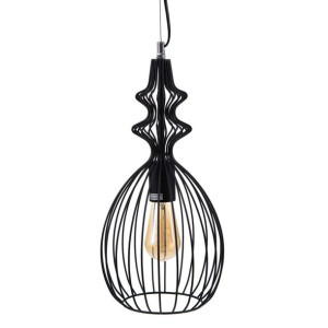 Lampa Sufitowa Czarny Metal 20 x 20 x 40 cm