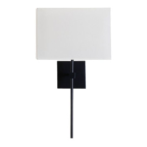 Lampa ścienna 30 x 15 x 56 cm Tkanina syntetyczna Czarny Metal Biały