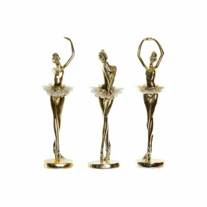 Figurka Dekoracyjna DKD Home Decor 8 x 5 x 31 cm Złoty Baletnica (3 Sztuk)