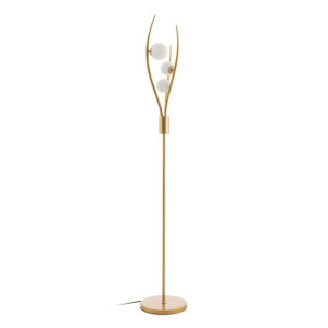 Lampa Stojąca 28 x 28 x 170 cm Szkło Złoty Metal