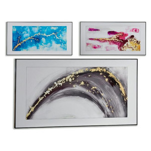 Płótno Czarny Drewno Płótno (3 x 121 x 61,5 cm)