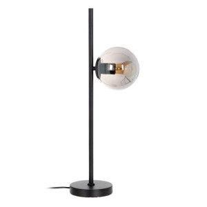 Lampa stołowa 22 x 15 x 60 cm Szkło Czarny Metal