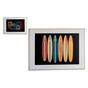 Płótno Surf Czarny Drewno MDF Płótno (3 x 81,5 x 121 cm)