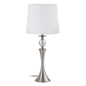 Lampa stołowa 30 x 30 x 67 cm Tkanina syntetyczna Metal Srebro