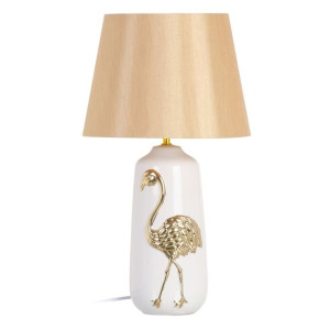 Lampa stołowa Ceramika Tkanina syntetyczna Złoty Biały 32 x 32 x 43 cm