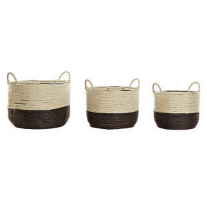 zestaw koszyków DKD Home Decor Sznurek (36 x 34 x 30 cm)
