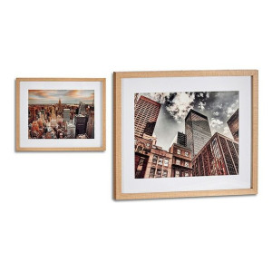 Obraz Miasto Drewno (43 x 3 x 53 cm)