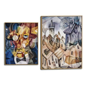Obraz Abstrakcyjny MDF Drewno (2 x 51 x 41 cm)