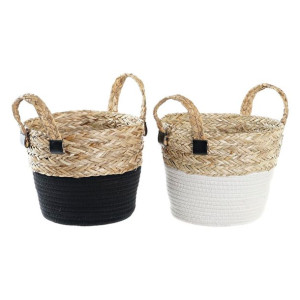 Koszyk DKD Home Decor Trawa morska 25 x 25 x 30 cm (2 Sztuk)