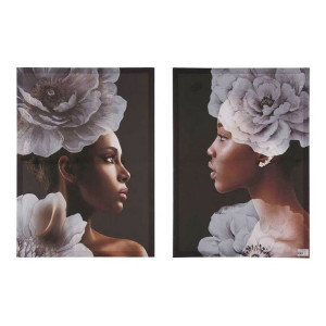 Obraz Kobieta Kvety (2 pcs) (50 x 1,5 x 70 cm)