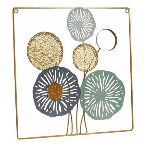 Zawieszka ozdobna Kvety Mural Szkło Metal (45 x 45 x 2 cm)