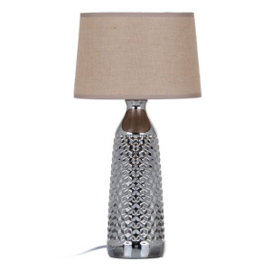 Lampa stołowa 26 x 26 x 49,5 cm Ceramika Srebro