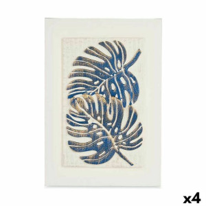 Płótno Z reliefem Liść roślin (35 x 50 x 3 cm) (4 Sztuk)