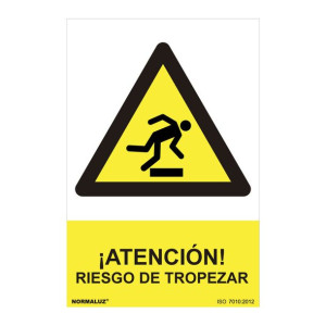Znak Normaluz Atención riesgo de tropezar PVC (30 x 40 cm)
