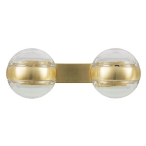 Lampa ścienna 40 x 15 x 17,5 cm Szkło Złoty Żelazo
