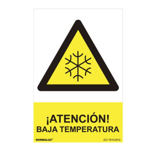 Znak Normaluz Atención baja temperatura PVC (30 x 40 cm)