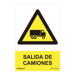 Znak Normaluz Salida de Camiones PVC (30 x 40 cm)