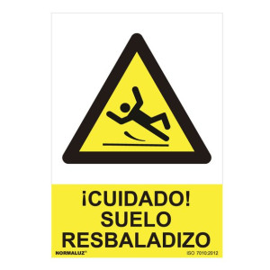 Znak Normaluz Cuidado suelo resbaladizo PVC (30 x 40 cm)