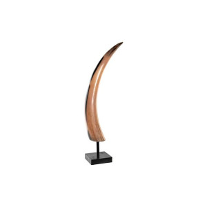 Dekoracja DKD Home Decor Drewno Aluminium Żywica Róg (12 x 10 x 57 cm)