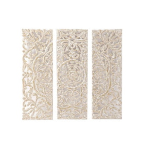 Dekoracja ścienna DKD Home Decor Biały Drewno MDF (30 x 2 x 89 cm)