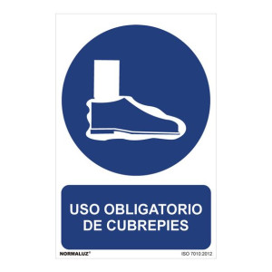 Znak Normaluz Uso obligatorio de cubrepies PVC (30 x 40 cm)