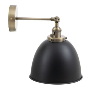 Lampa ścienna 17 x 25 x 27 cm Czarny Metal Srebro przemysłowy
