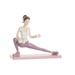 Figurka Dekoracyjna DKD Home Decor 20 x 8 x 16,5 cm Scandi Różowy Yoga