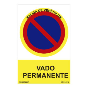 Znak Normaluz Vado Permanente PVC (30 x 40 cm)