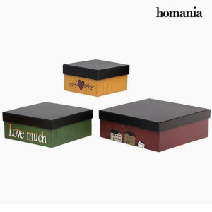 Pudełko ozdobne Homania 2649 (3 pcs) Kwadratowy