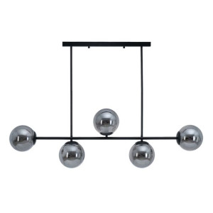 Lampa Sufitowa 110 x 15 x 70 cm Szkło Czarny Metal