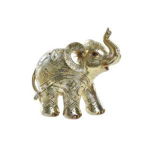 Figurka Dekoracyjna DKD Home Decor 13 x 6 x 13 cm Słoń Złoty Kolonialny