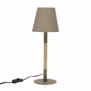 Lampa stołowa Versa Szary Metal Drewno Żelazo (14 x 40 x 14 cm)