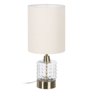 Lampa stołowa Szkło Metal 23 x 23 x 51 cm