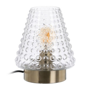 Lampa stołowa 18 x 18 x 23 cm Szkło Metal