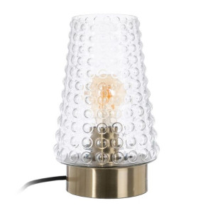 Lampa stołowa Szkło Metal 17 x 17 x 26 cm