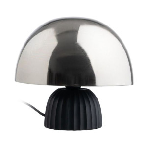 Lampa stołowa 24 x 24 x 22 cm Czarny Metal Srebro