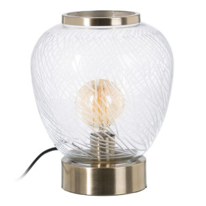 Lampa stołowa Szkło Metal 22 x 22 x 31 cm