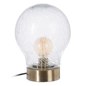 Lampa stołowa Szkło Metal 23 x 23 x 30 cm
