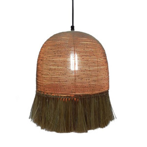 Lampa Sufitowa 30 x 30 x 36 cm Metal Naturalne Włókno