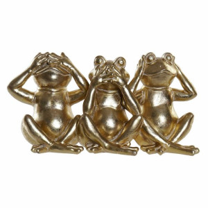 Figurka Dekoracyjna DKD Home Decor 30 x 10,7 x 16 cm Złoty Żywica Żaba