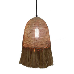 Lampa Sufitowa Metal 20 x 20 x 47 cm Naturalne Włókno
