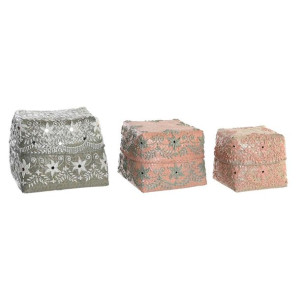zestaw koszyków DKD Home Decor Bambus Boho (27 x 27 x 23 cm)