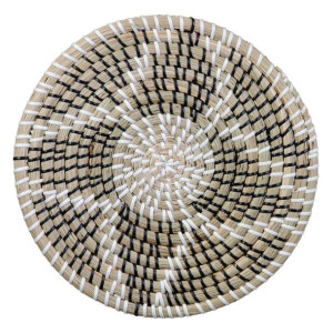 Dekoracja ścienna 27 x 27 x 1 cm Naturalny Czarny Naturalne Włókno