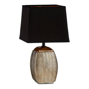 Lampa stołowa Czarny/Srebrzysty Prostokątny Z reliefem (14 x 40 x 23 cm)
