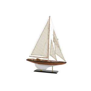 Barco DKD Home Decor Brązowy 50 x 10 x 70 cm Biały