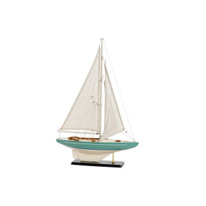 Barco DKD Home Decor 42 x 9 x 62 cm Biały Kolor Zielony