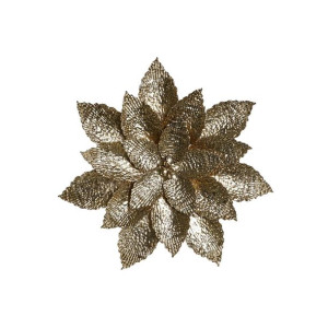 Dekoracja ścienna DKD Home Decor 56 x 4,5 x 56 cm Kwiat Złoty Nowoczesny