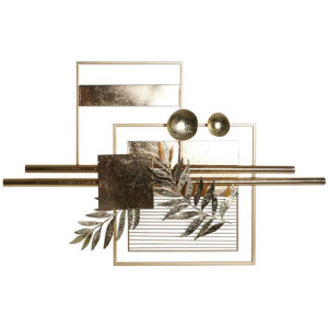 Dekoracja ścienna DKD Home Decor 105,4 x 6,4 x 67,3 cm Abstrakcyjny Złoty